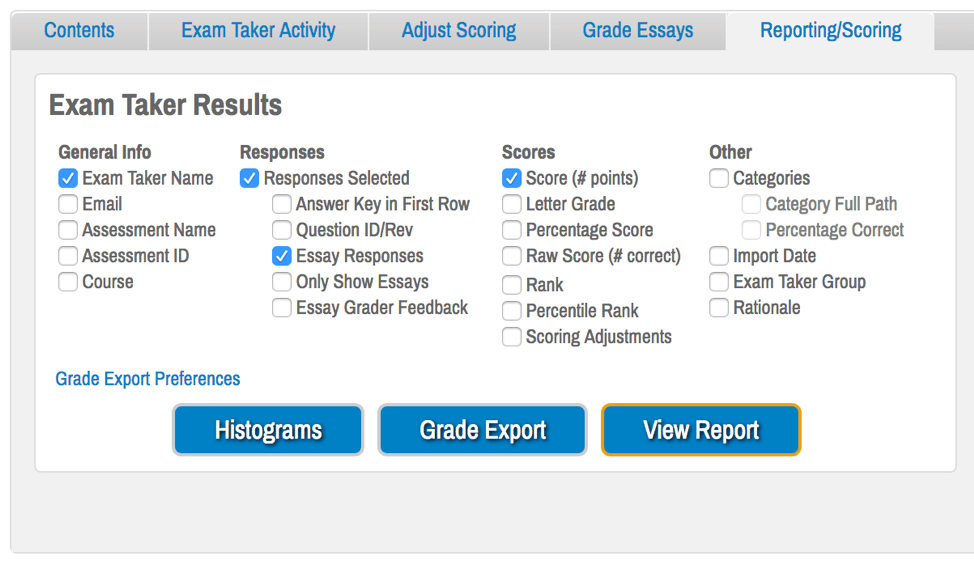 exam taker results