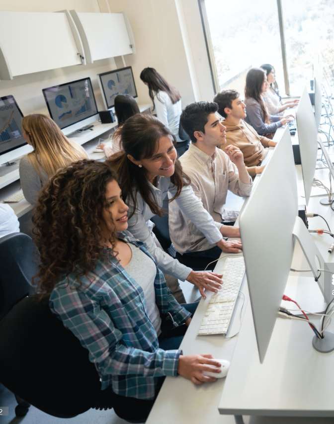 Students in computer lab