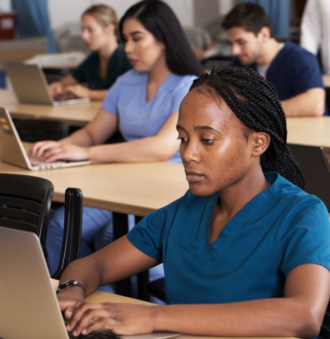 student on laptop